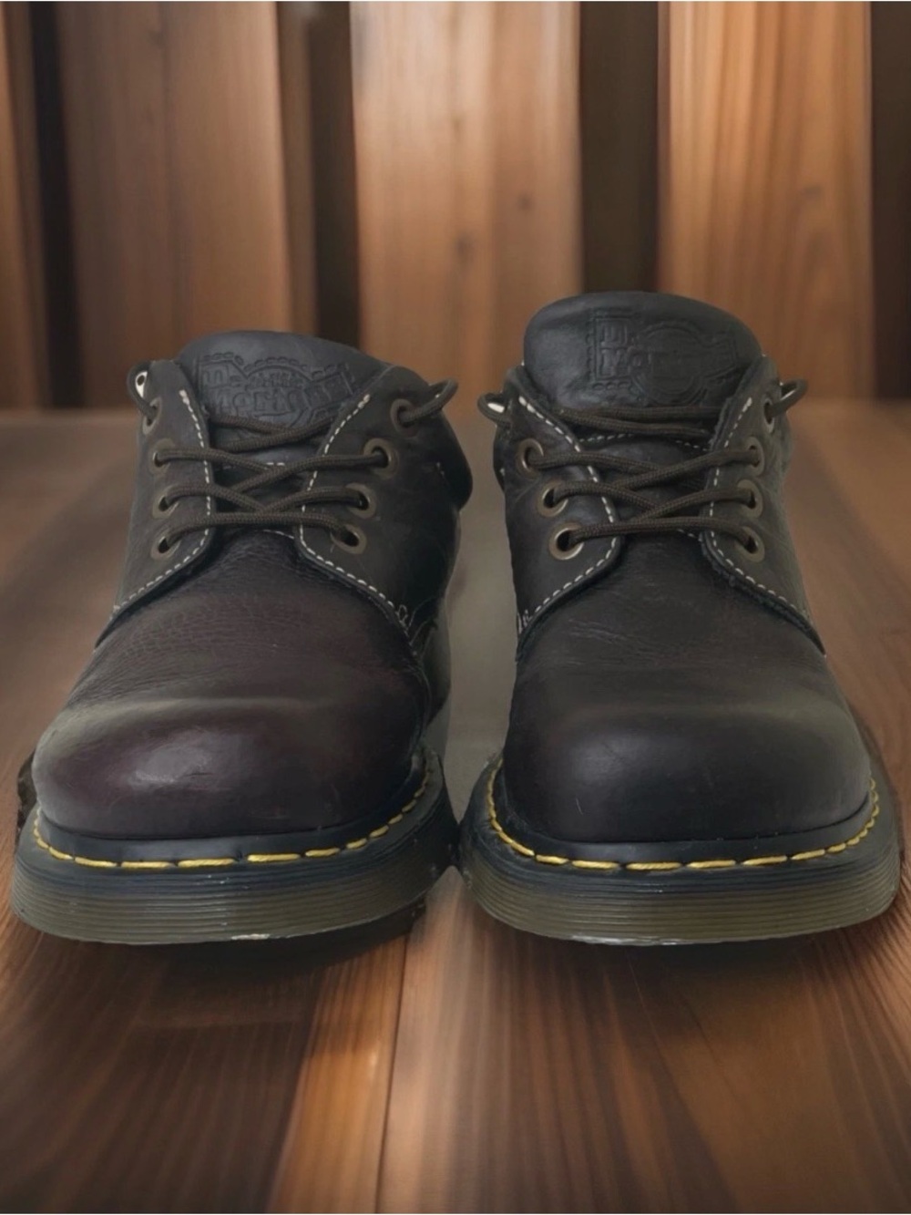 Dr. Martens Men's Dark Brown Leather Chukka Boots w/Yellow Stitching US 12M EU46